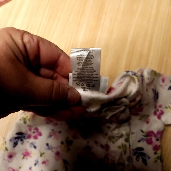 Unbranded Infant Girls 2 Piece Floral Footie Pajamas Bundle 0-3 Months - Picture 7 of 7